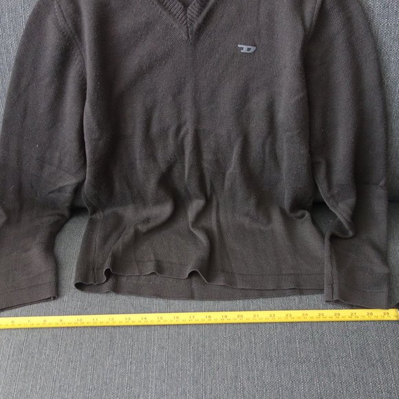 Diesel Gray V-Neck Sweater Size S - Picture 3 of 12